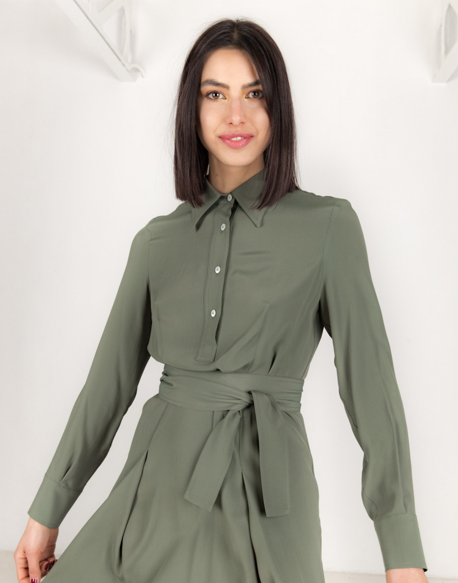 sage green midi dress