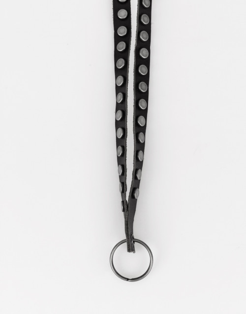 Black keychain collar with studs
