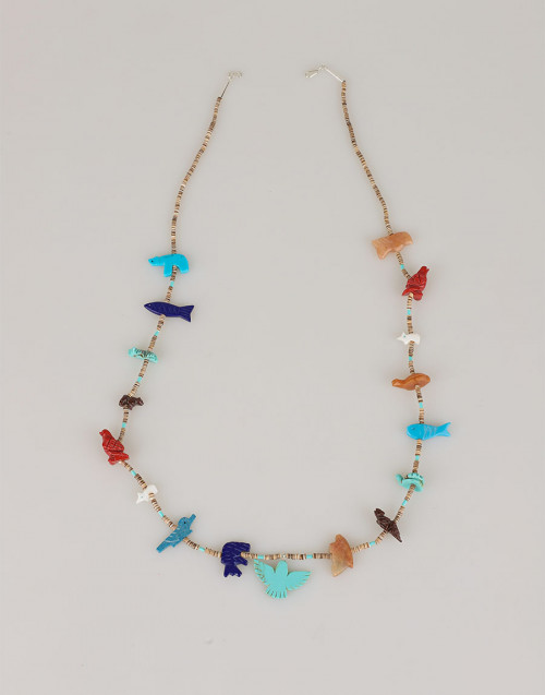 Multicolor necklace with stones and shells